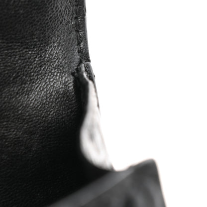 Balenciaga Shiny Calfskin Monochrome Crocodile Embossed Hourglass Top Handle Bag XS Black 16 of 17