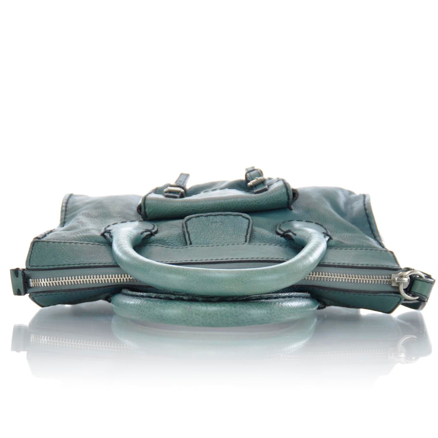 Chloe Leather Edith Satchel Green 3 of 9