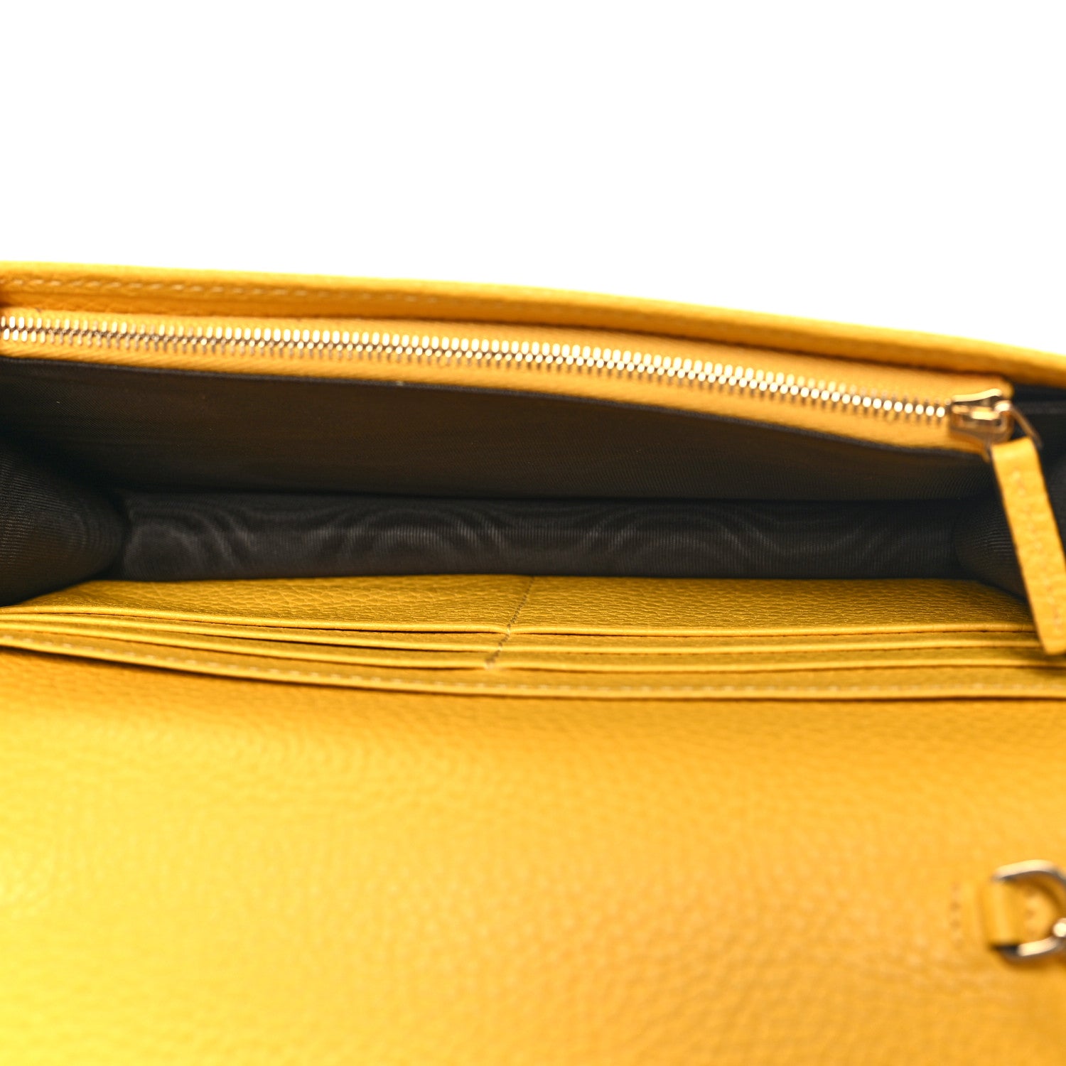 Gucci Pebbled Calfskin Soho Wallet On Chain New Buttercup 5 of 11