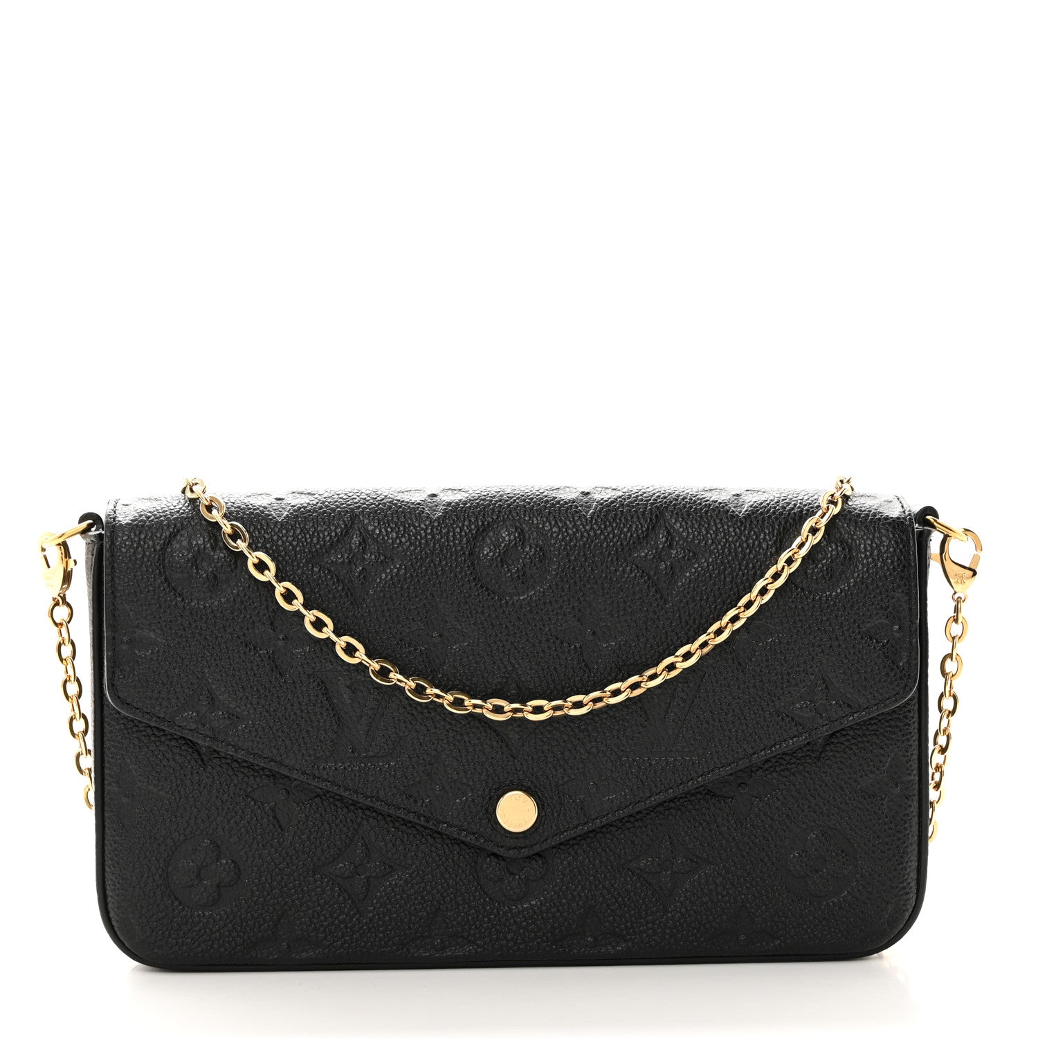 Louis Vuitton Empreinte Pochette Felicie Chain Wallet Black 2 of 10