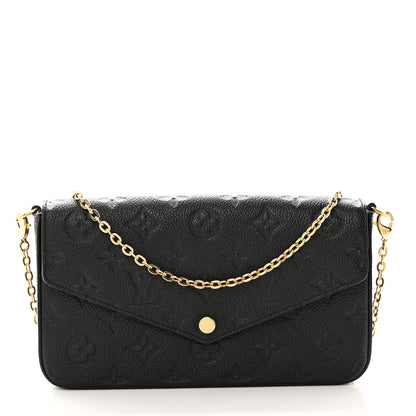 Louis Vuitton Empreinte Pochette Felicie Chain Wallet Black 2 of 10
