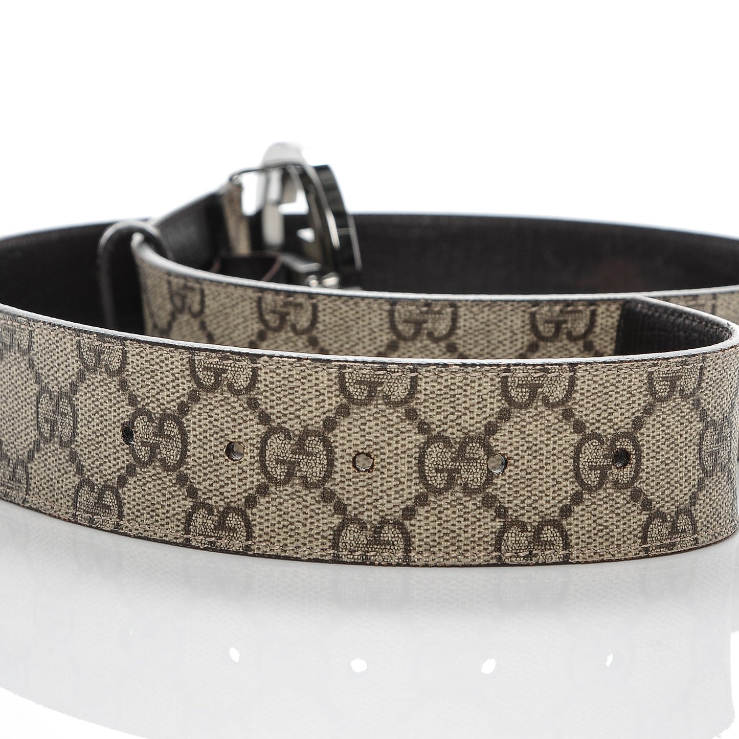 GG Plus Monogram Interlocking G Belt 85 34 Dark Brown