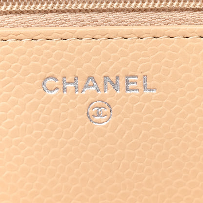 Chanel Caviar Quilted Wallet on Chain WOC Beige 6 of 12