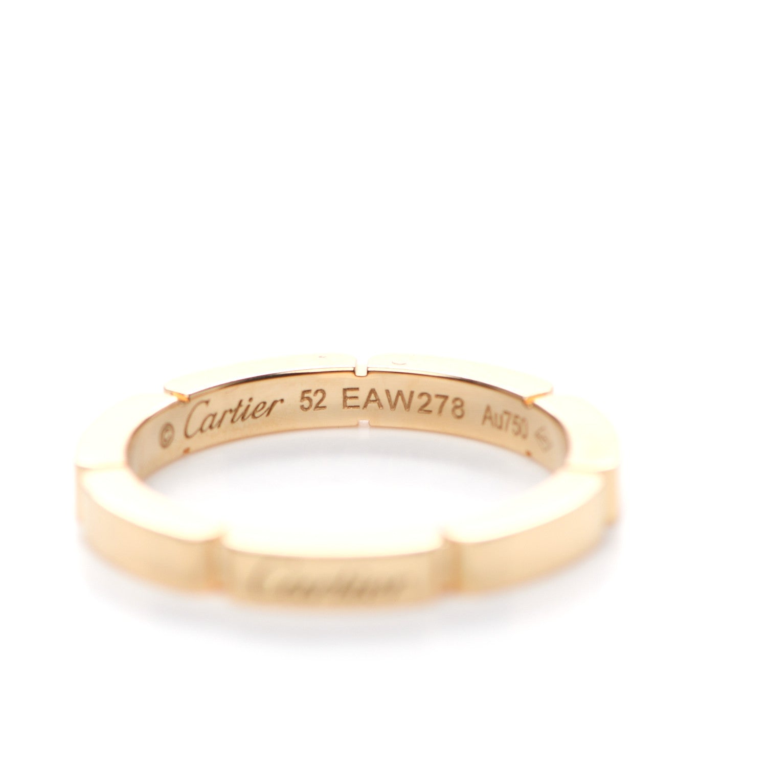 Cartier 18K Yellow Gold Lanieres Ring 52 6 4 of 5