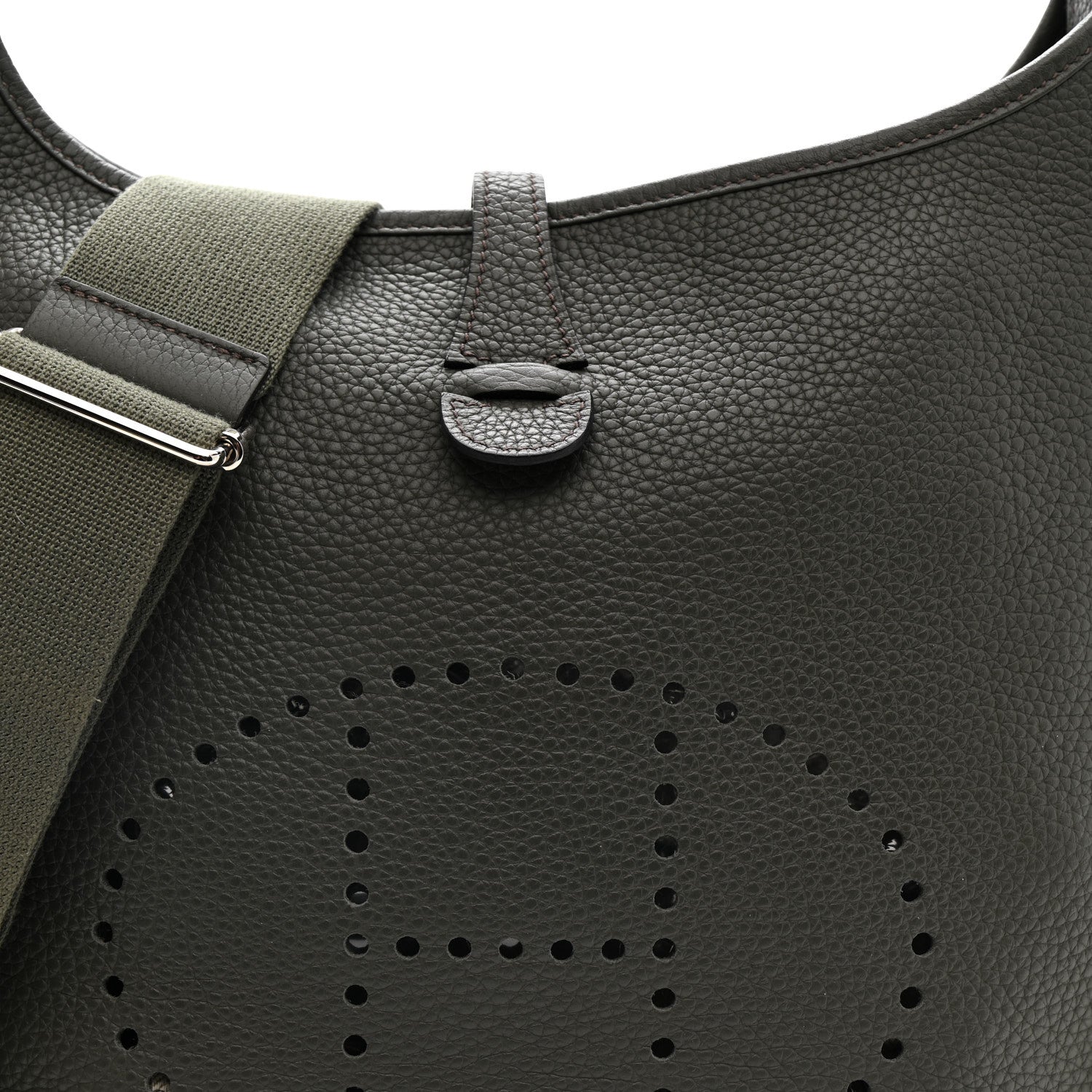 Hermes Taurillon Clemence EVELYNE III Vert De Gris 8 of 10