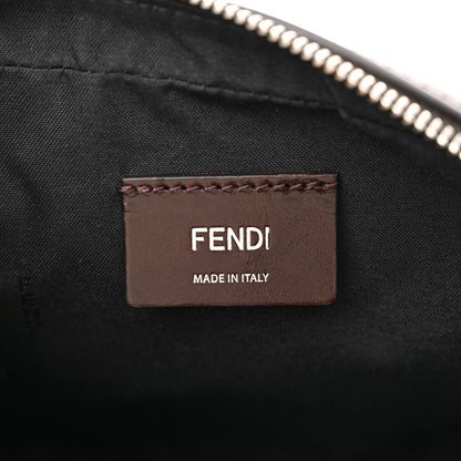 Fendi Shiny Glazed Fabric Vitello Cover FF 1974 Logo Medium Camera Case Tobacco Moro Giallo Ebano 6 of 11
