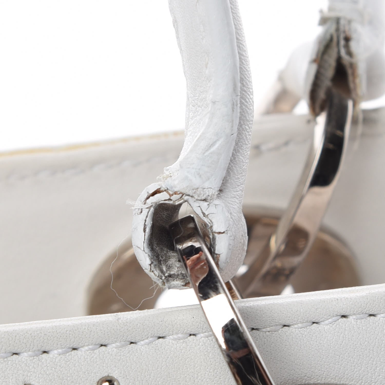Christian Dior Calfskin Cannage Studded East West Lady Dior White 23 of 25