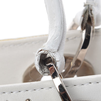 Christian Dior Calfskin Cannage Studded East West Lady Dior White 23 of 25