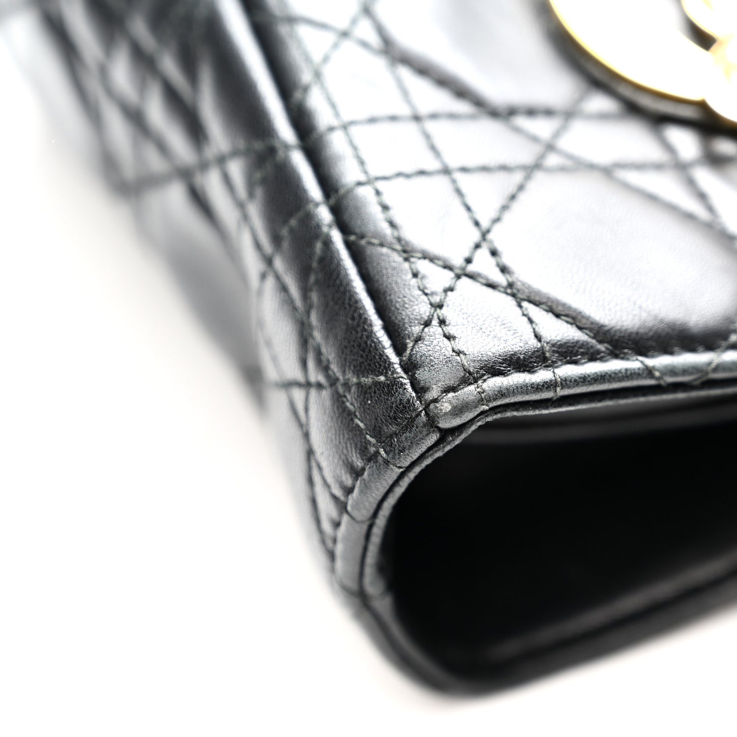 Lambskin Cannage Large Lady Dior Black