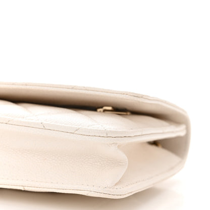 Chanel Caviar Quilted Wallet on Chain WOC White 11 of 12