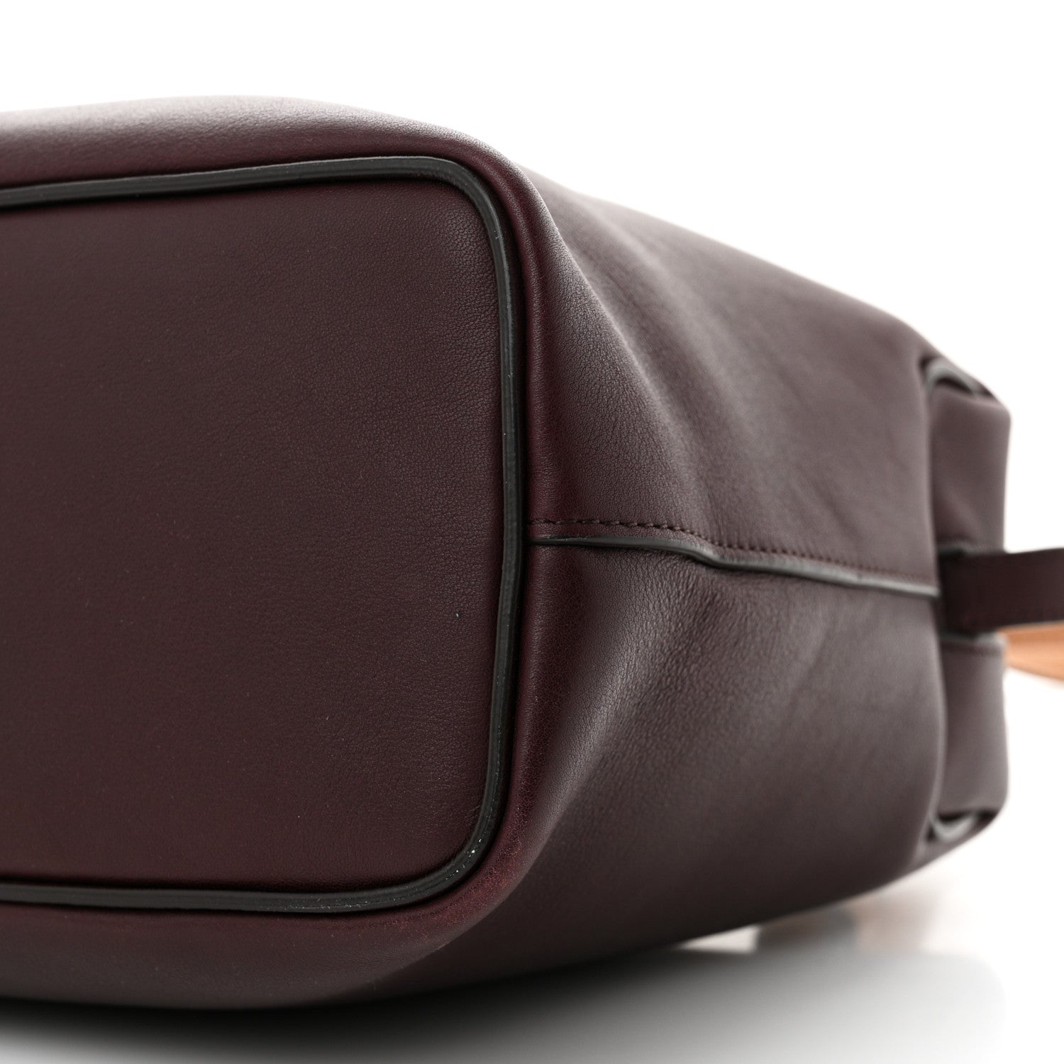 Celine Lambskin Small Soft Cube Satchel Burgundy 10 of 11