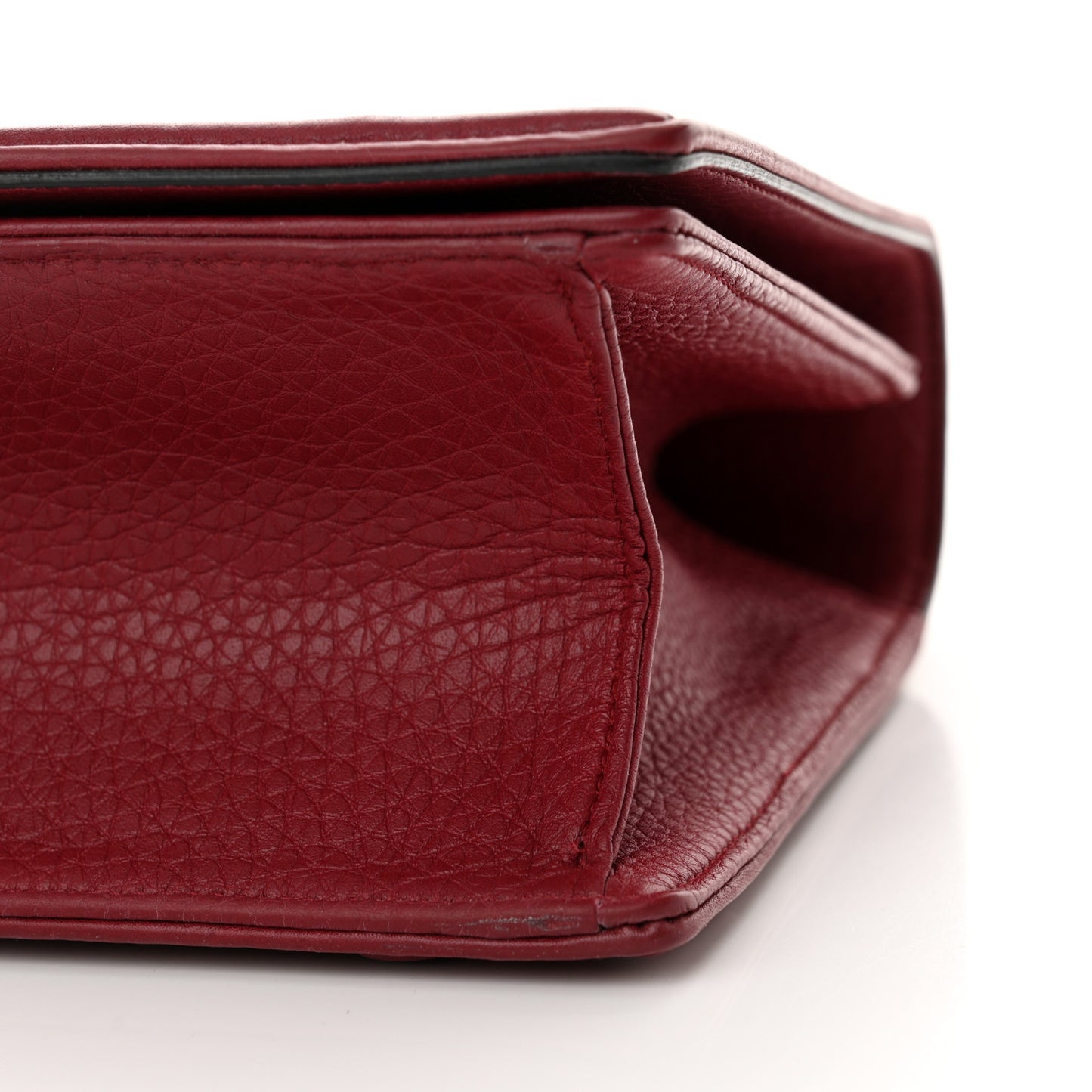 Grained Calfskin Medium Diorama Flap Bag Red