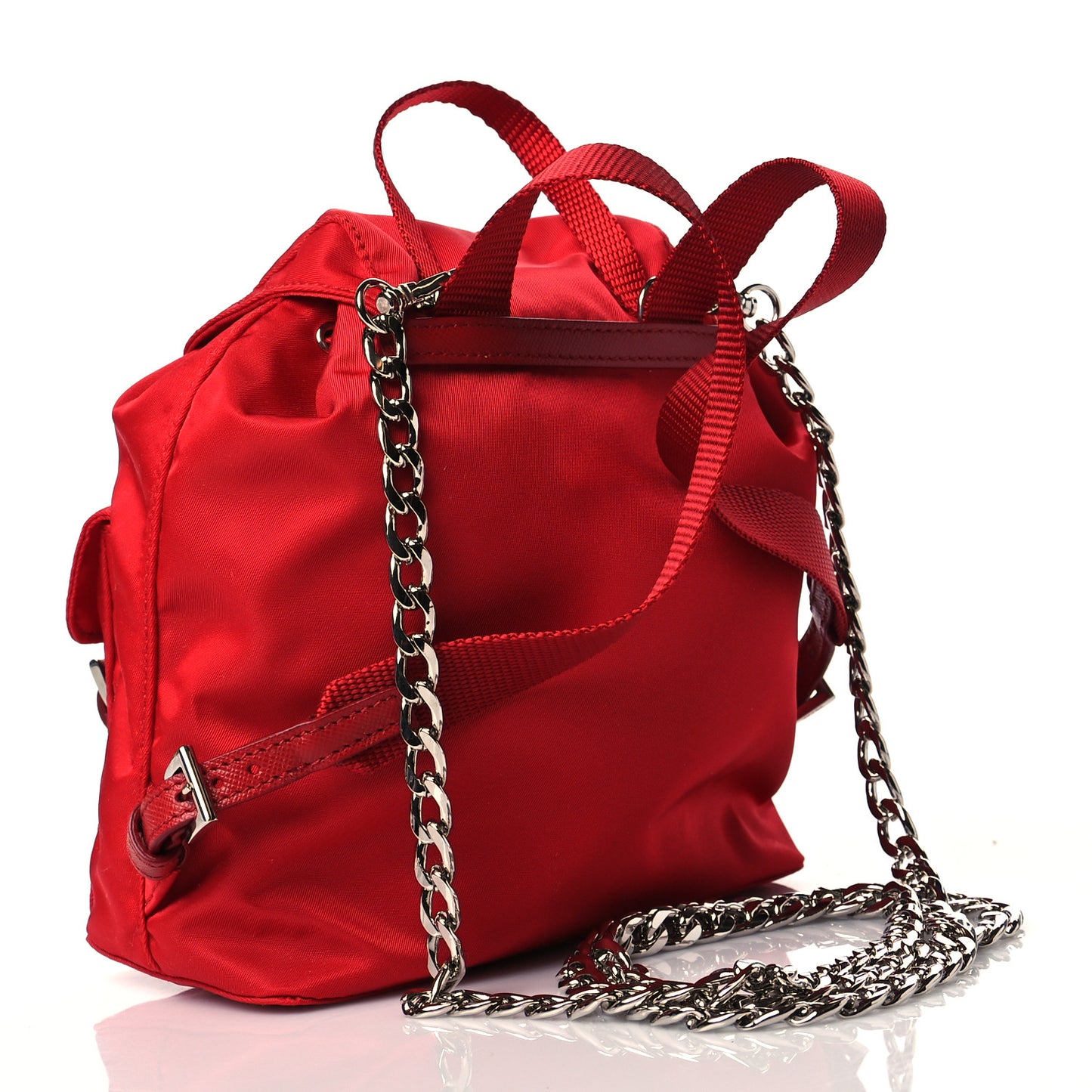 Nylon Vela Mini Crossbody Backpack Rosso
