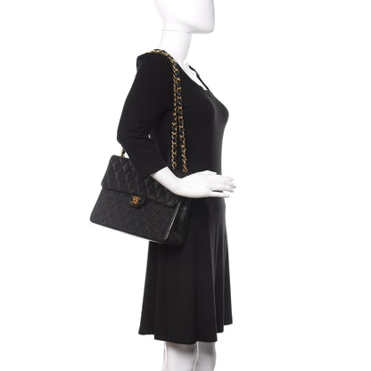 Chanel Caviar Quilted Jumbo Single Flap Black 2 of 12