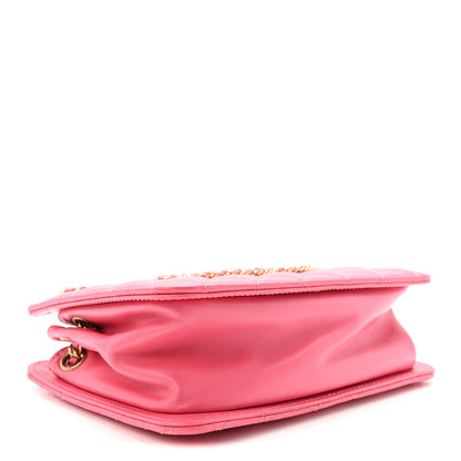 Chanel Calfskin Quilted CC Small Once Upon A Time Tote Pink 4 of 10