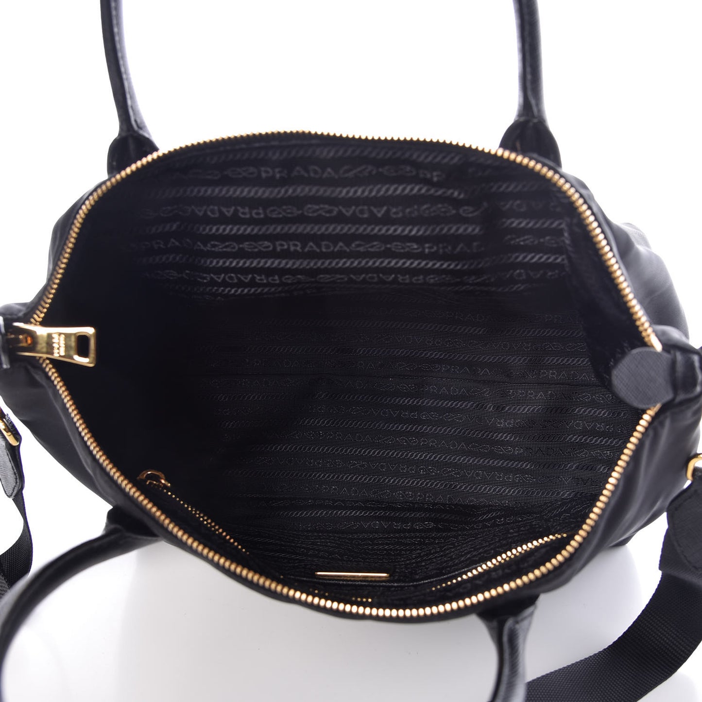 Saffiano Tessuto Nylon Tote Black