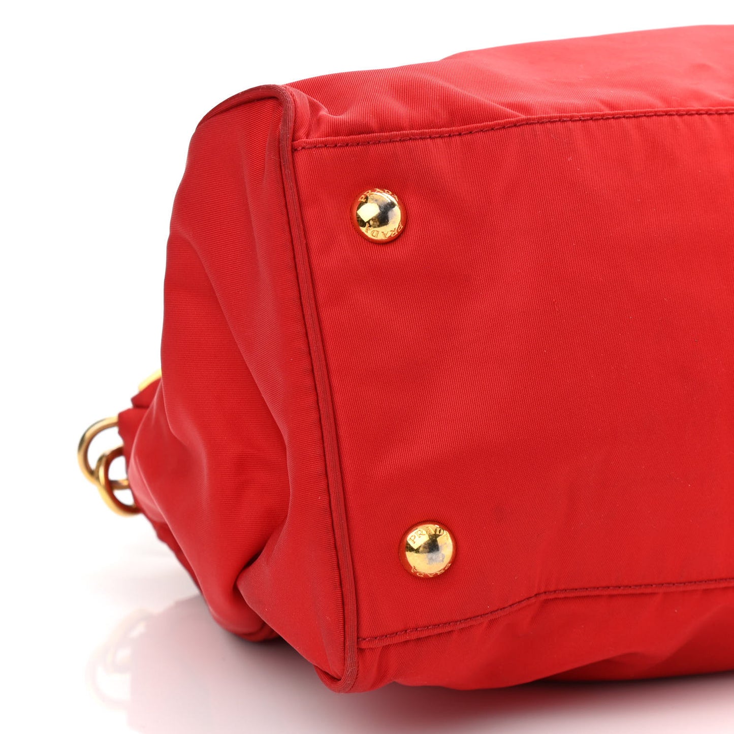 Tessuto Nylon Saffiano Shoulder Bag Rosso