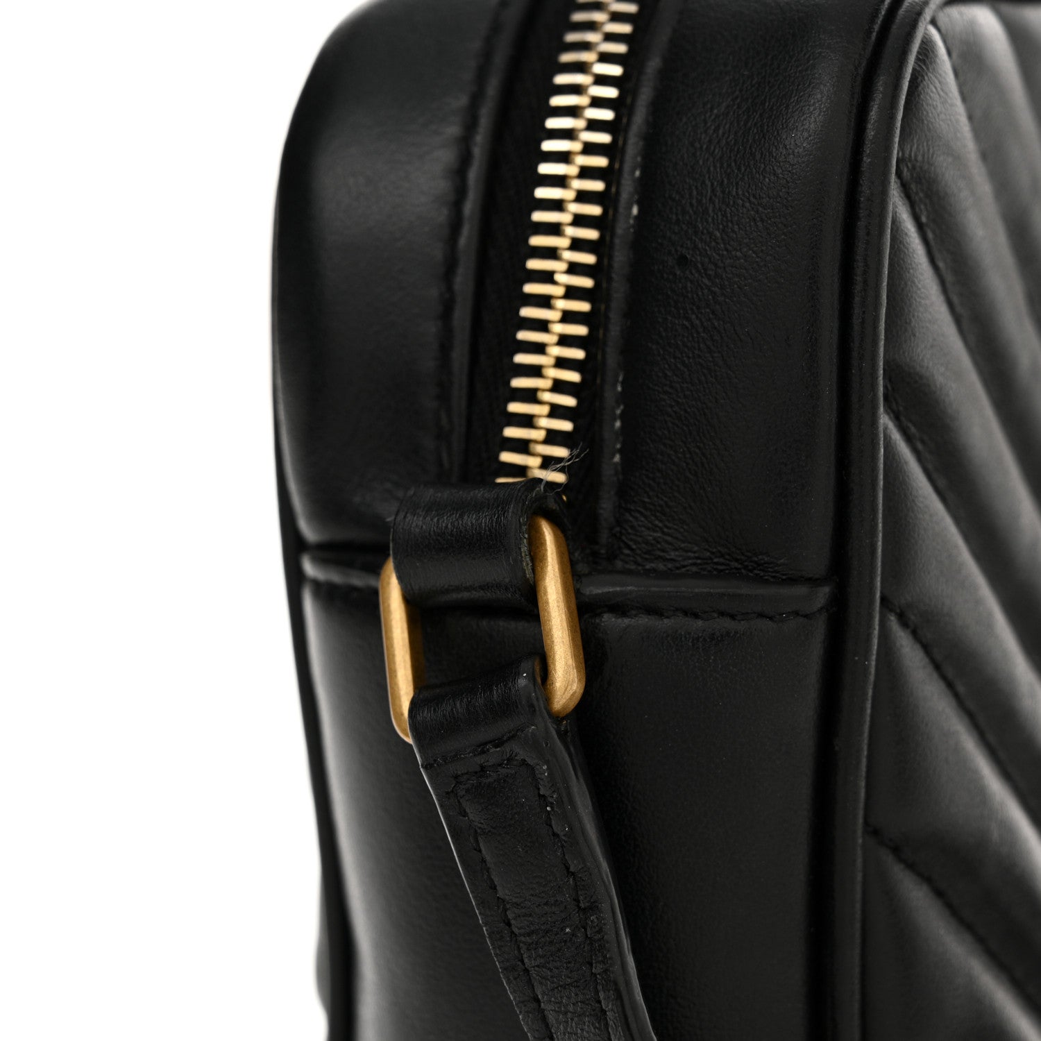 Saint Laurent Calfskin Matelasse Monogram Lou Camera Bag Black 15 of 20