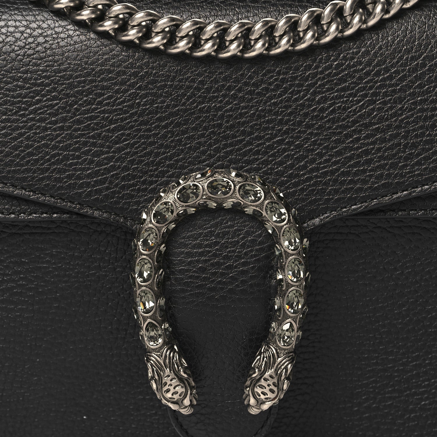 Gucci Pebbled Calfskin Small Dionysus Shoulder Bag Black 9 of 11
