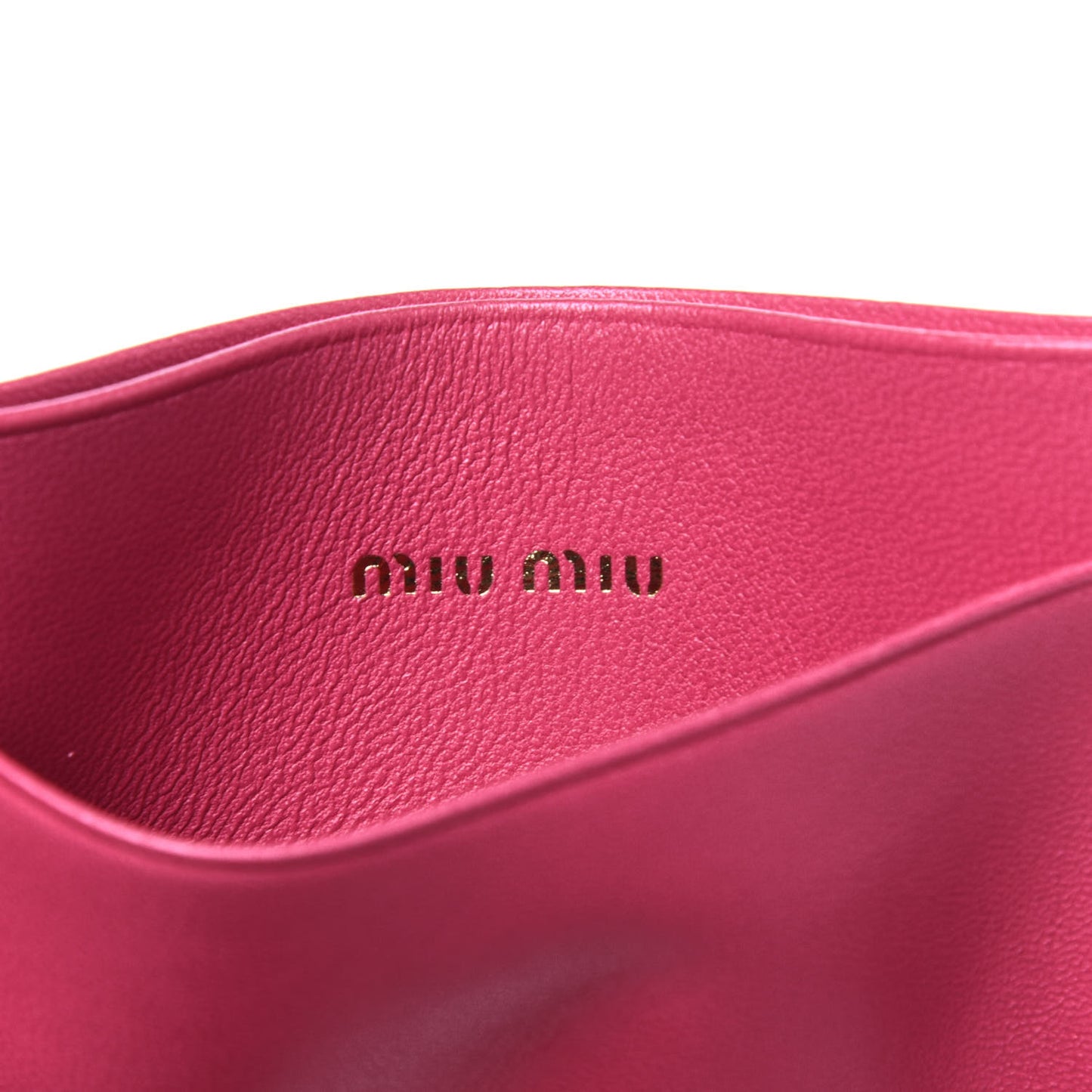 Nappa Matelasse Card Case Magenta