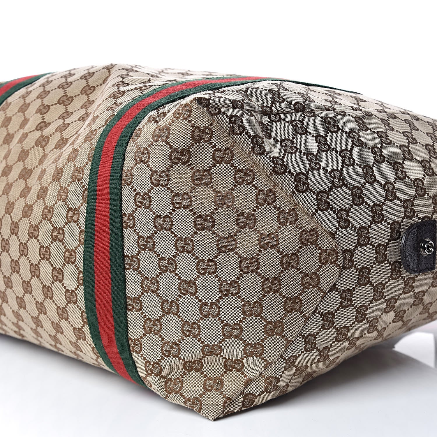 Gucci GG Monogram Web Medium Collapsible Carry On Duffle Beige Brown 10 of 10