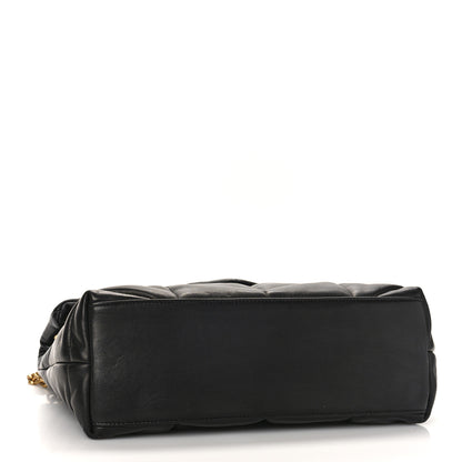 Saint Laurent Lambskin Quilted Small Loulou Puffer Monogram Chain Satchel Black 4 of 9