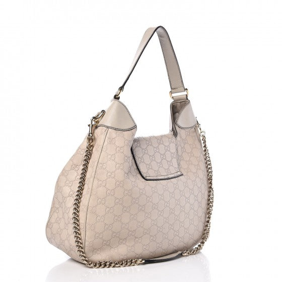 Gucci Guccissima Signature Medium Emily Hobo Mystic White 4 of 14