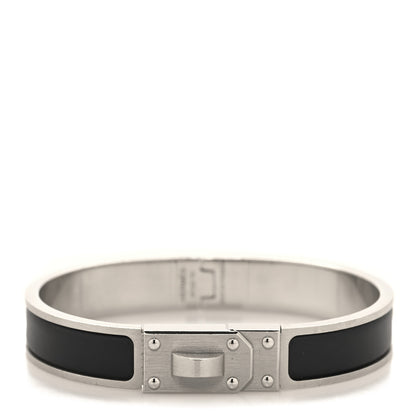Hermes Enamel Mini Clic Kelly Bracelet GM Matte Black 1 of 5