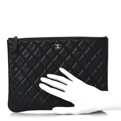 Chanel Caviar Quilted Medium Cosmetic Case Black 2 of 7