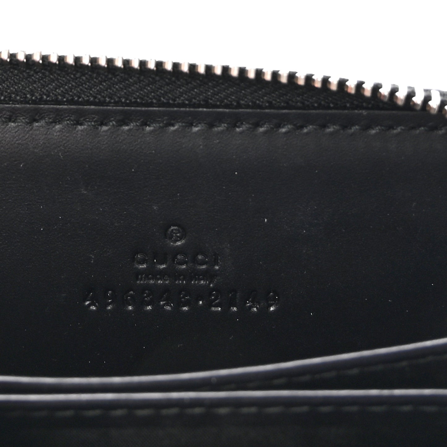 GG Supreme Monogram Night Courrier Embroidered Zip Around Card Case