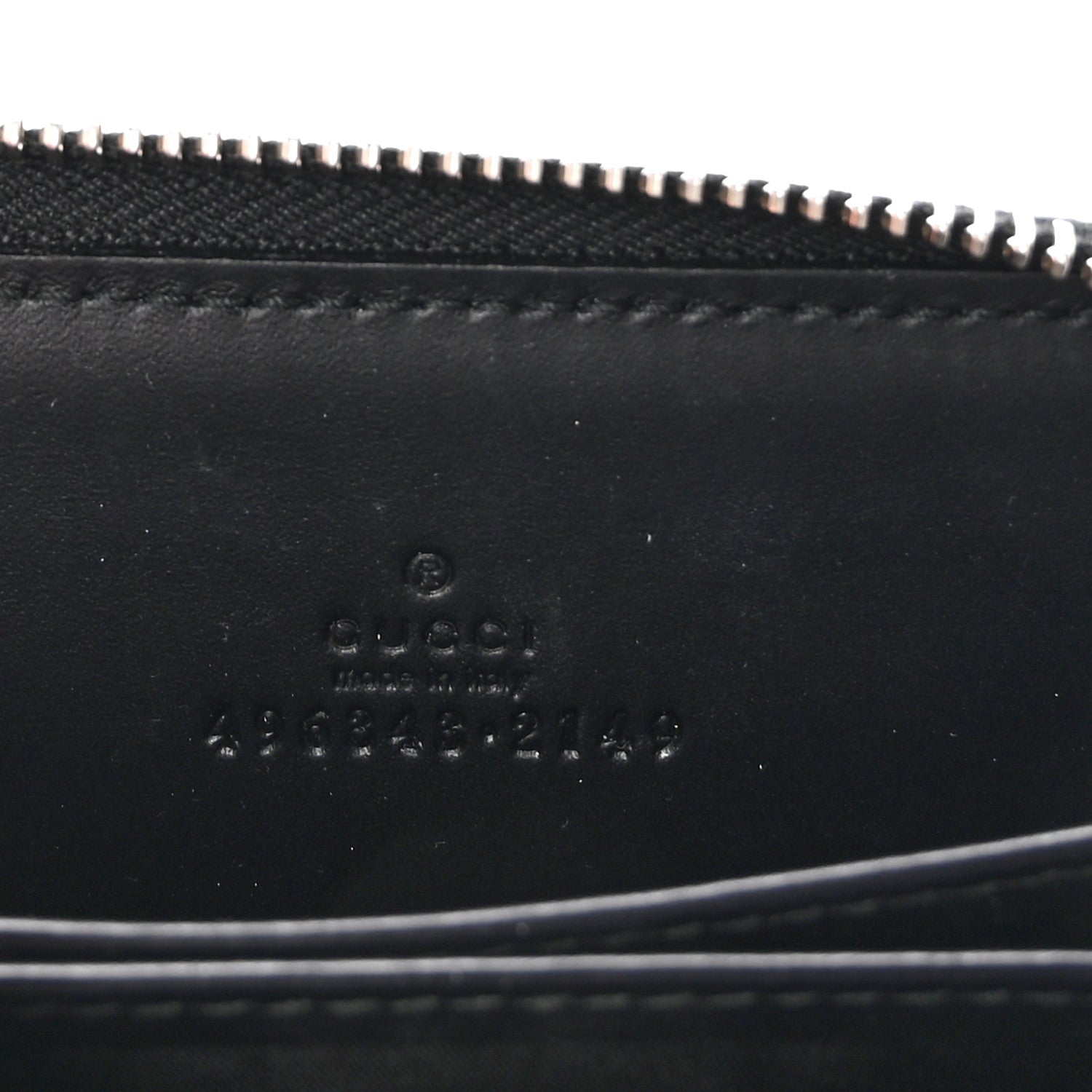 Gucci GG Supreme Monogram Night Courrier Embroidered Zip Around Card Case 6 of 7