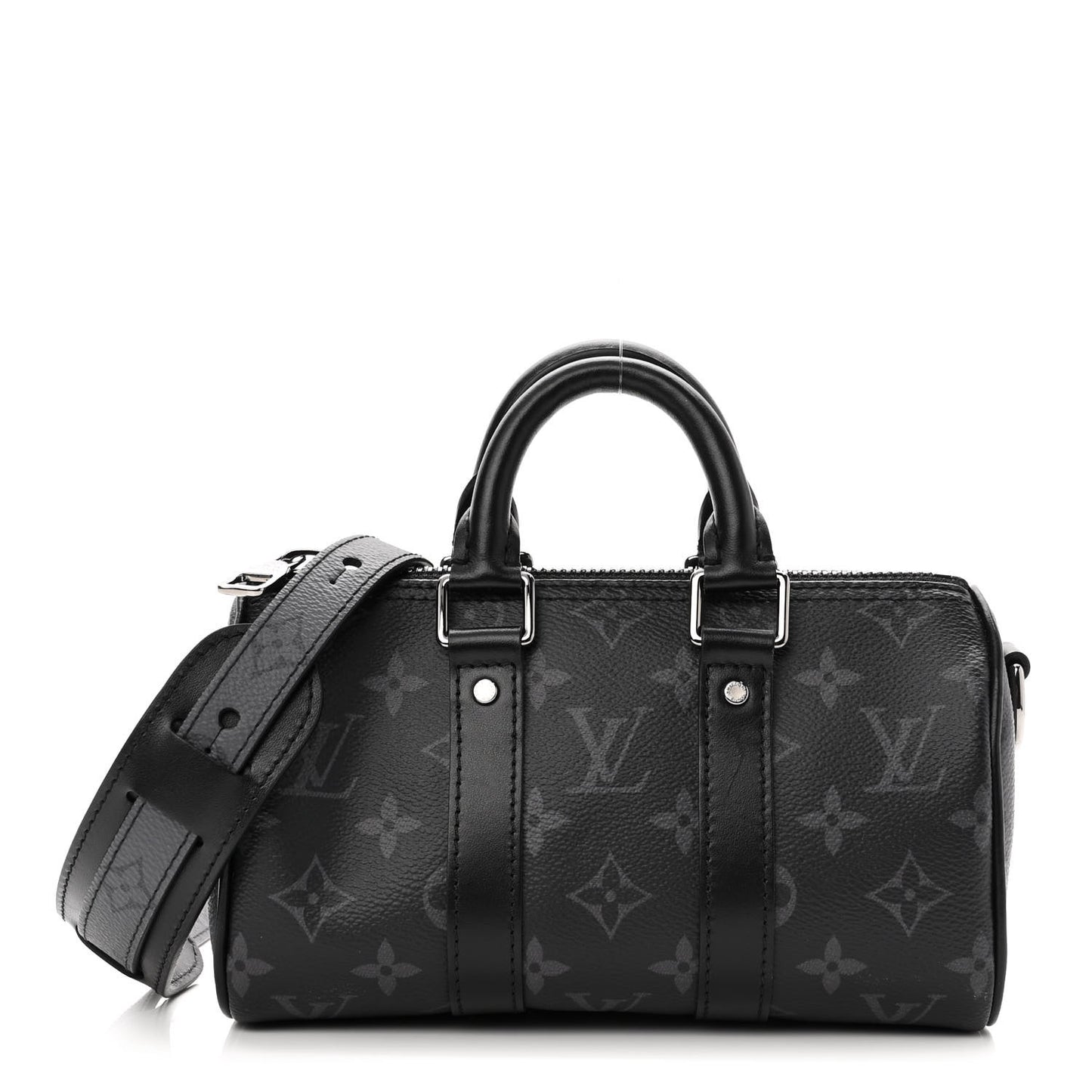 Reverse Monogram Eclipse Keepall XS Black