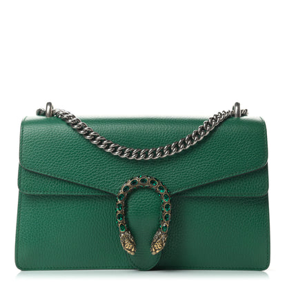 Gucci Pebbled Calfskin Small Dionysus Shoulder Bag Emerald 1 of 10