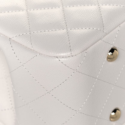 Chanel Caviar Quilted Large Classic Shopping Tote White 11 of 13