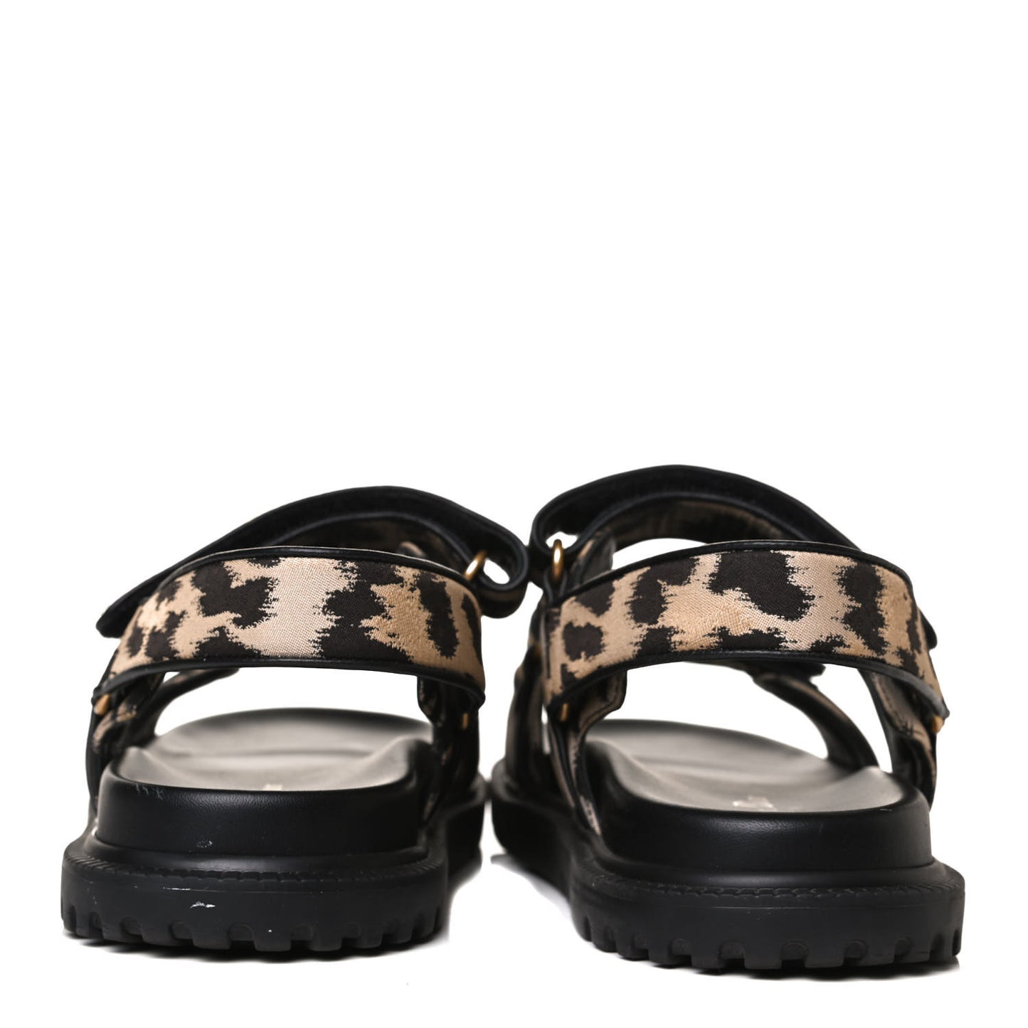 Technical Fabric Mizza Print DiorAct Sandals 38.5 Beige Multicolor