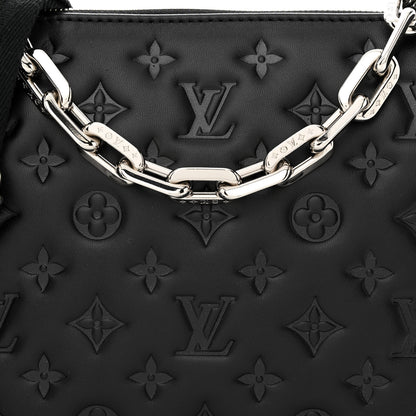Louis Vuitton Lambskin Embossed Monogram Coussin PM Black 9 of 11