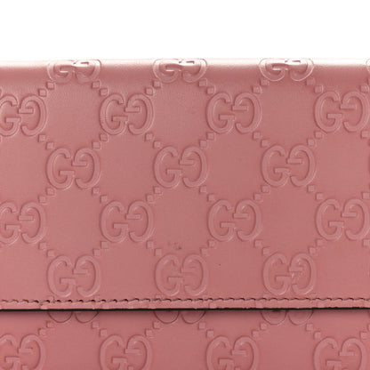 Gucci Guccissima Continental Flap Wallet Pink 8 of 10