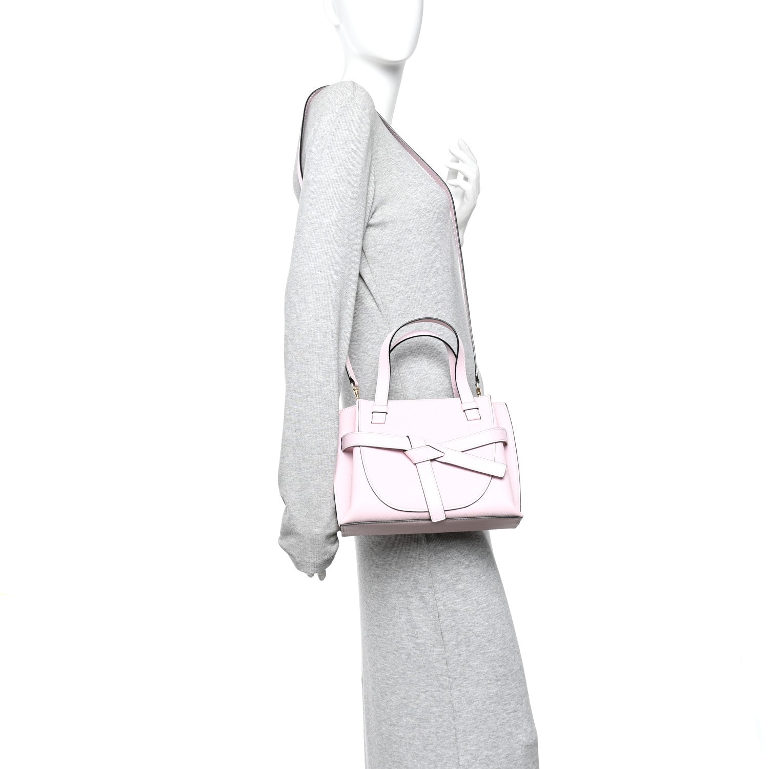 Loewe Calfskin Mini Gate Tote Icy Pink 1862654 – FASHIONPHILE
