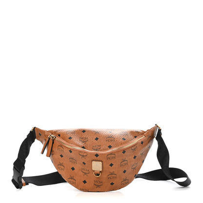 MCM Visetos Medium Fusten Belt Bag Cognac 1 of 10