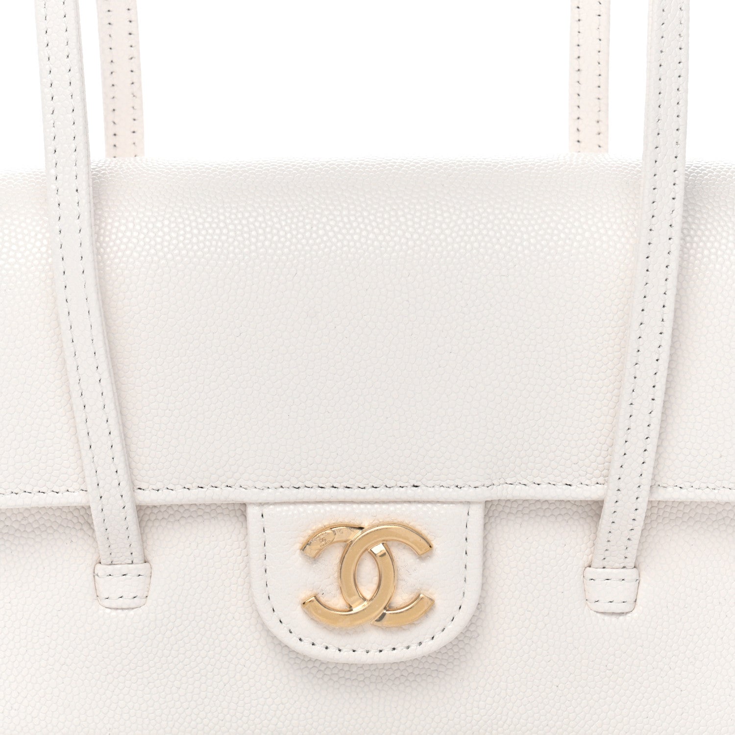 Chanel Shiny Caviar Mini Preppy Coco Shoulder Bag White 8 of 11