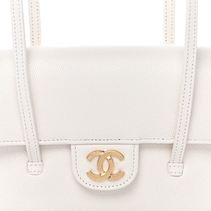 Chanel Shiny Caviar Mini Preppy Coco Shoulder Bag White 8 of 11