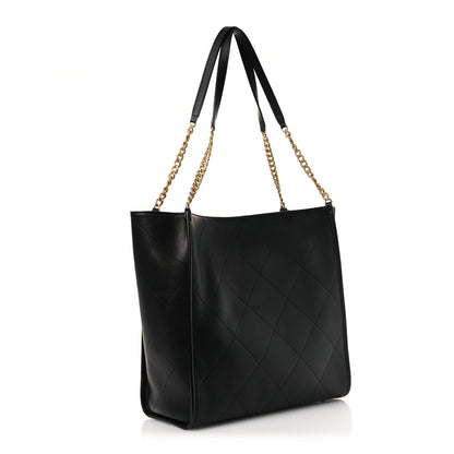 Chanel Caviar Stitched Pocket CC Large Tote Black 4 of 14