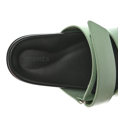 Hermes Epsom Womens Chypre Sandals 36 Vert Jade 7 of 9