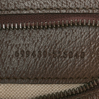 Gucci GG Supreme Monogram Textured Dollar Calfskin Web Ophidia Wristlet Shoulder Bag Beige Ebony New Acero 7 of 10