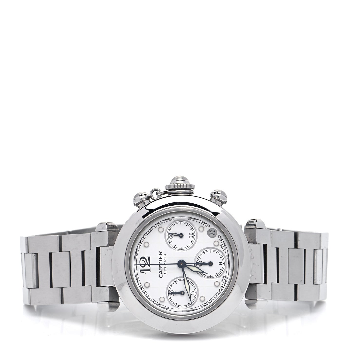 Stainless Steel 35mm Pasha C Chronograph Automatic Watch