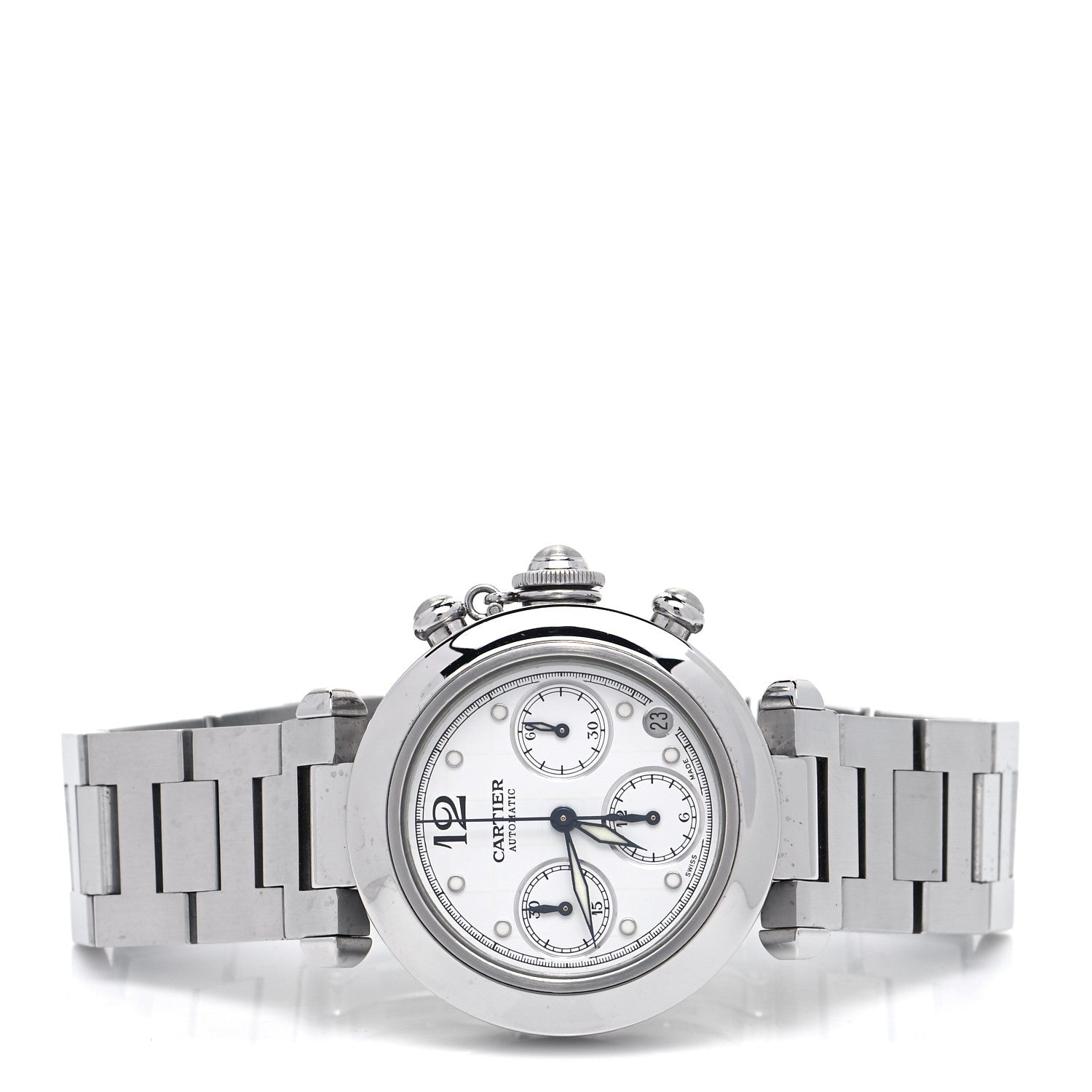 Cartier Stainless Steel 35mm Pasha C Chronograph Automatic Watch 2 of 4