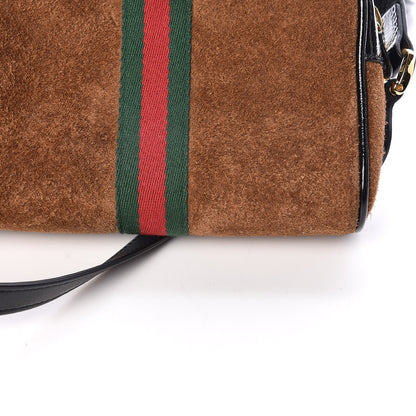 Gucci Suede Patent Web Mini Ophidia Shoulder Bag Nocciola Black 11 of 11