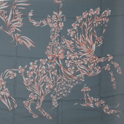 Hermes Silk Mousseline Cheval Fleuri Scarf 90 1 of 6
