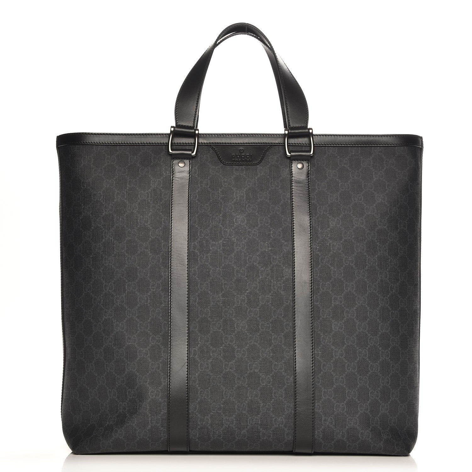 Gucci GG Supreme Monogram Tote Black Grey 1 of 7