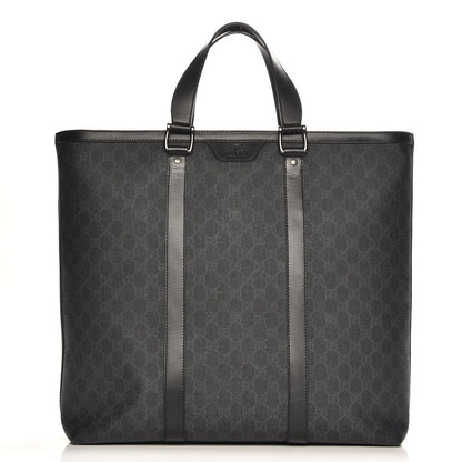 Gucci GG Supreme Monogram Tote Black Grey 1 of 7